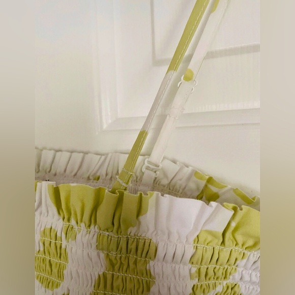 🆕🔥AMERICAN EAGLE 🦅 SUPER CUTE PRETTY GREEN&WHITE ADJUSTABLE STRAPS MINI DRESS - Picture 3 of 4